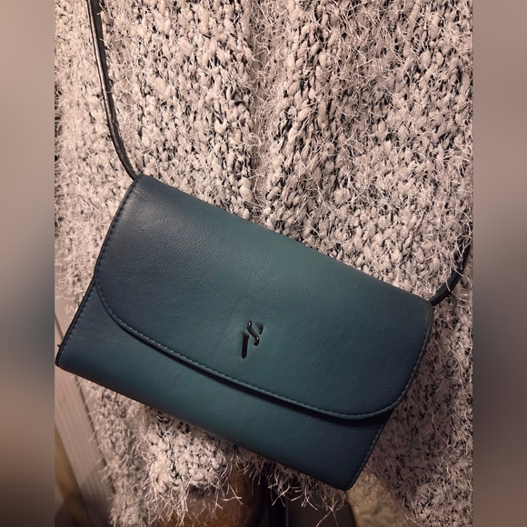 Simply Vera Vera Wang Handbags - Simply Vera Wang | Signature Envelope Crossbody Purse Gray Teal (Ombre) Handbag